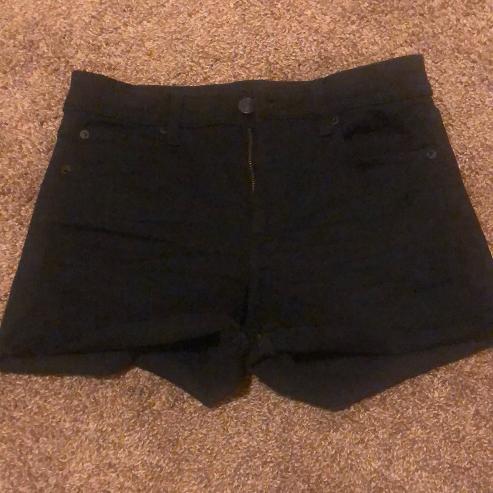 American Eagle Hi-Rise Shortie Black